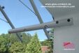 Wandmontage Glas Dach Konstruktion