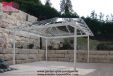 Pavillon mit Pyramidendach aus Glas