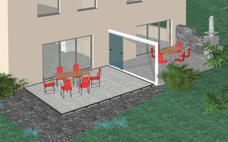 Gartenschiebewand Gartentrennwand zum Schieben